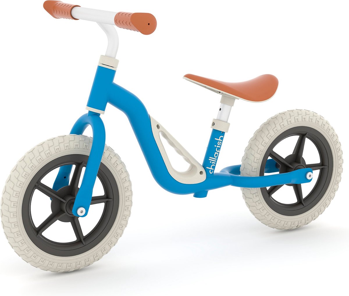 Draisienne Chillafish 2 ans - légère avec selle et guidon réglables - bleu - draisienne pour garçons et filles jusqu'à 4 ans avec poignée de transport et pneus anti-crevaison - modèle Charlie