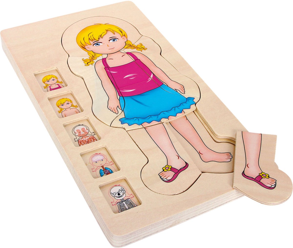 Small foot - puzzle corps en bois fille, 29 pcs.