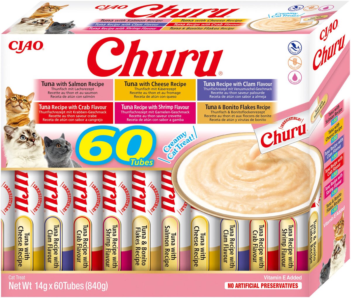 Ciao churu chat purée de poulet 60x14 gr