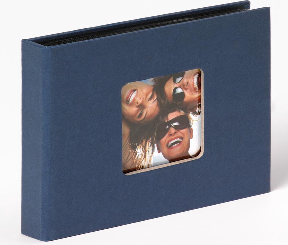Walther fun - insert d'album photo - 36 photos 10x15 cm - bleu - structure en lin