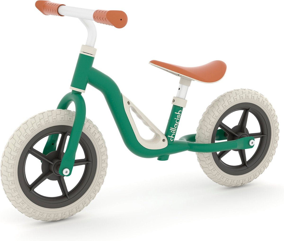 Draisienne Chillafish 2 ans - légère avec selle et guidon réglables - vert - draisienne pour garçons et filles jusqu'à 4 ans avec poignée de transport et pneus anti-crevaison - modèle Charlie