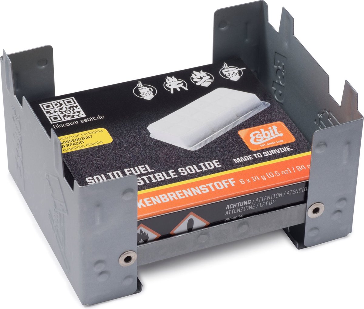 Réchaud de poche à brûleur Esbit s - avec cubes de 6x14 gr - compact