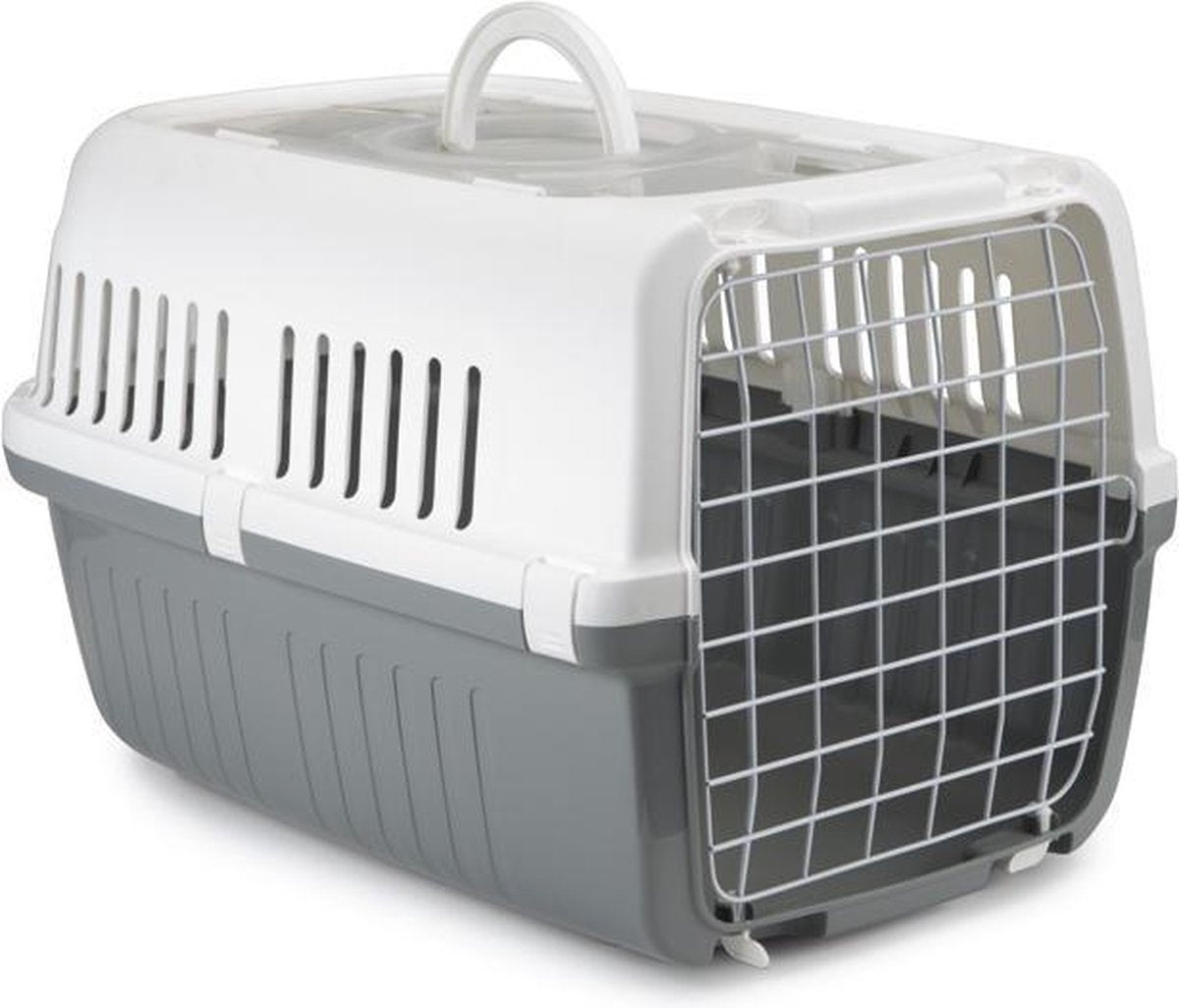 Savic zephos2 open - panier de voyage - gris blanc - 55x38x34 cm