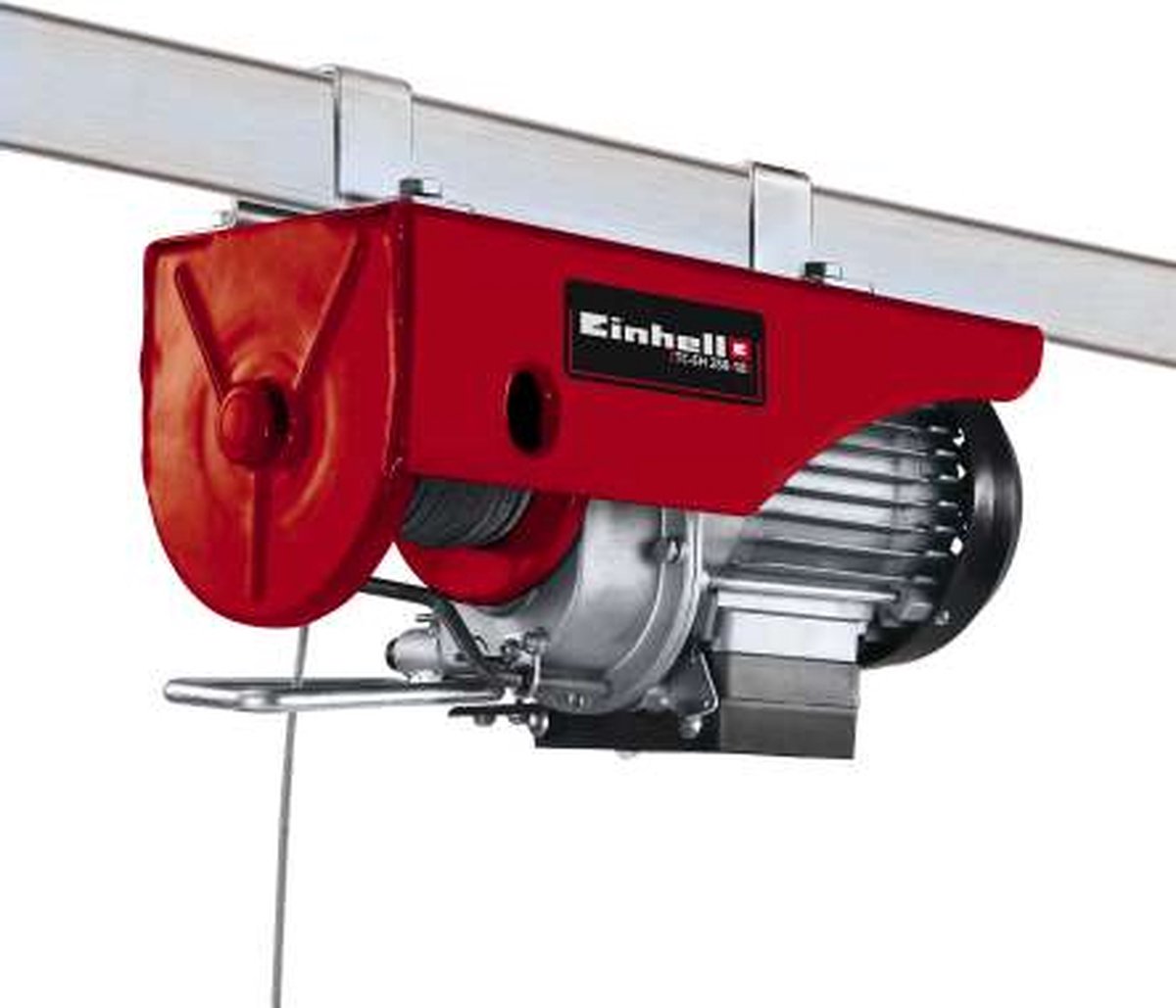 Palan électrique à câble Einhell tc-eh 250 - 500 w - 125 kg à 11,5 m - 250 kg à 5,7 m (avec poulie) - arrêt d'urgence - frein automatique - incl. poulie