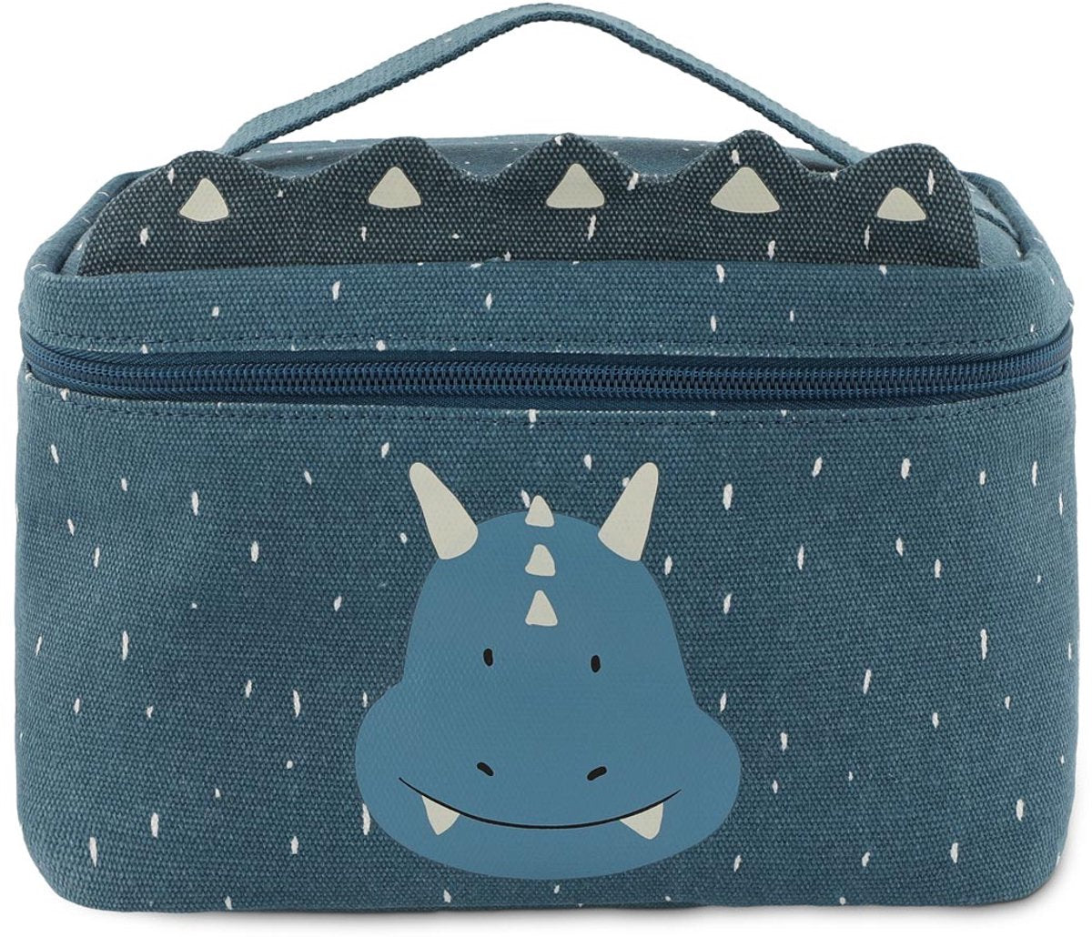 Sac à lunch Trixie - Mr.triceratops - sac isotherme pour enfants - avec étiquette nominative - sac thermique pour le déjeuner - bleu - dinosaure