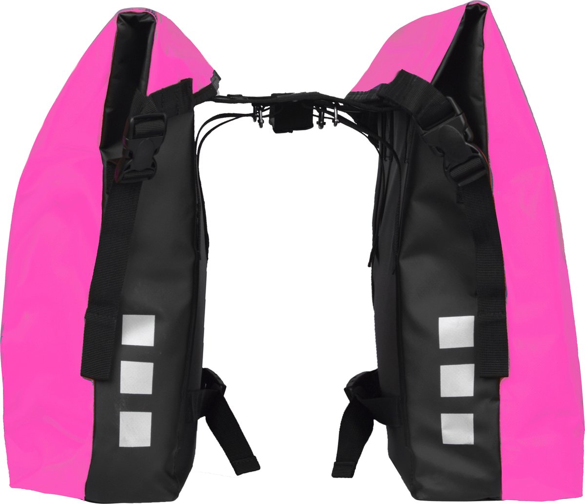Sacoche de vélo double Willex - sportive - rose - 34l