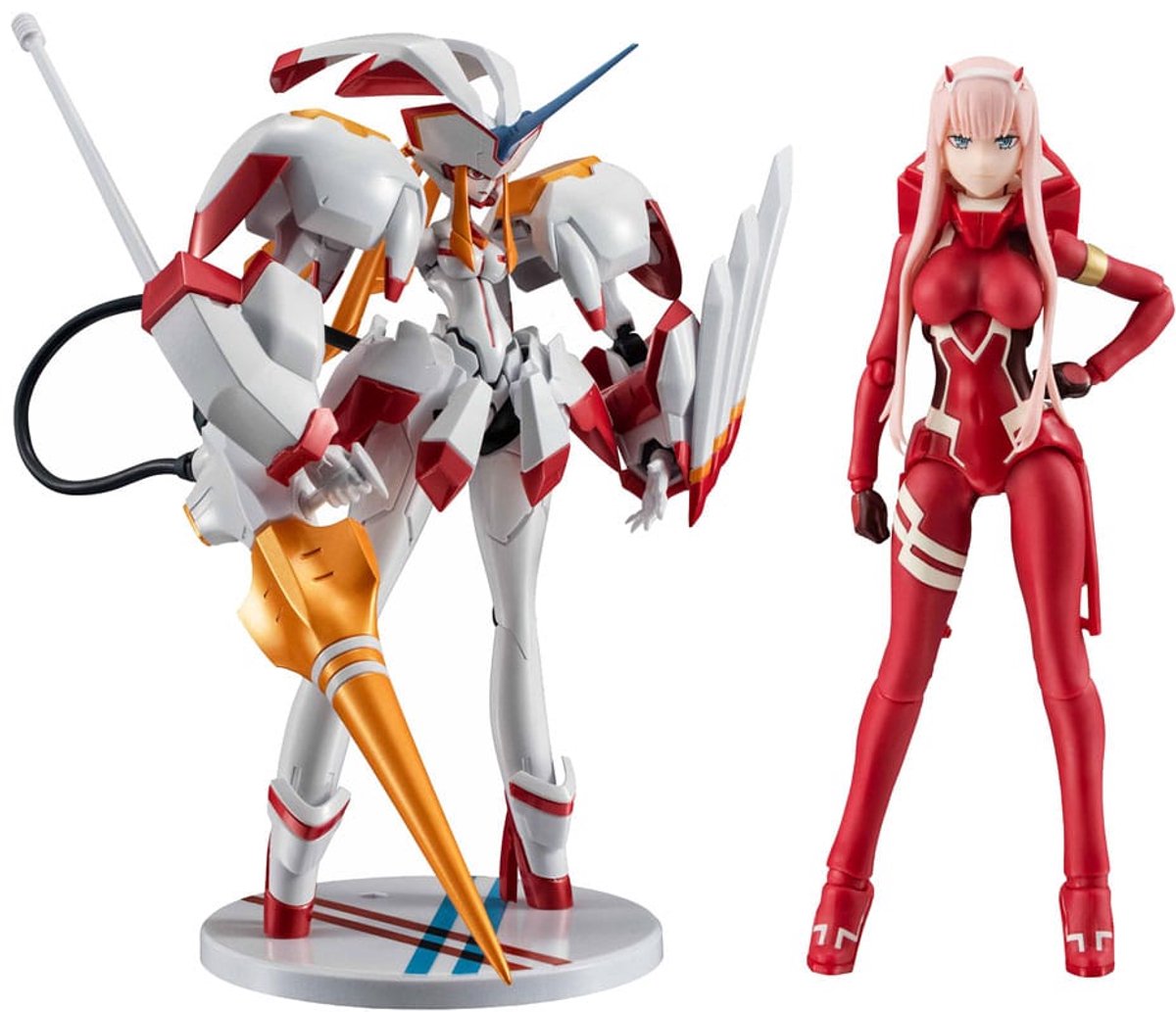 Bandai Namco chéri dans le franxx s.h. figuarts x the robot spirits figurine zéro deux strelizia coffret 5ème anniversaire 16 cm