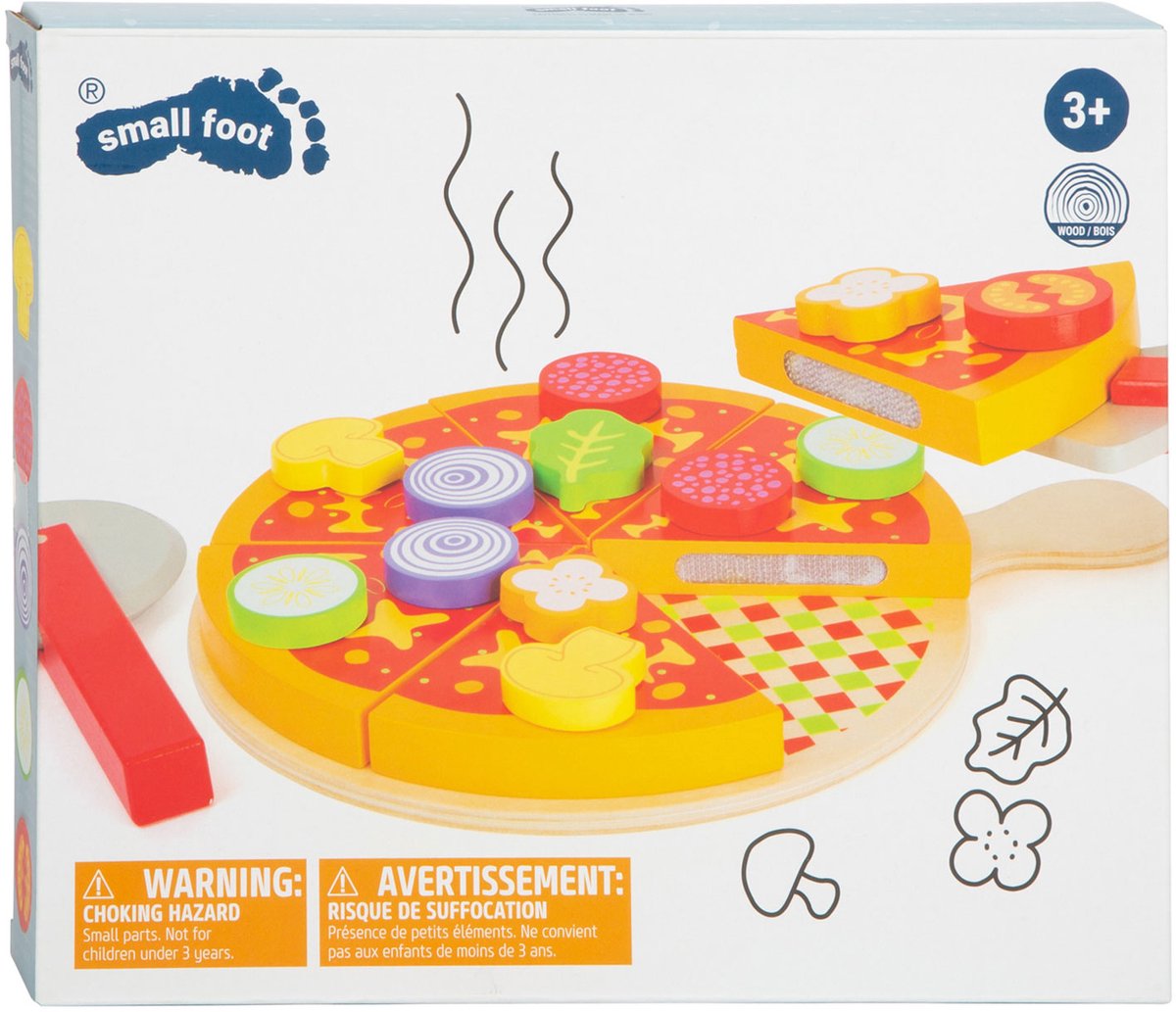 Small Foot Wooden Snijing Play reste à pizza, 21dlg.