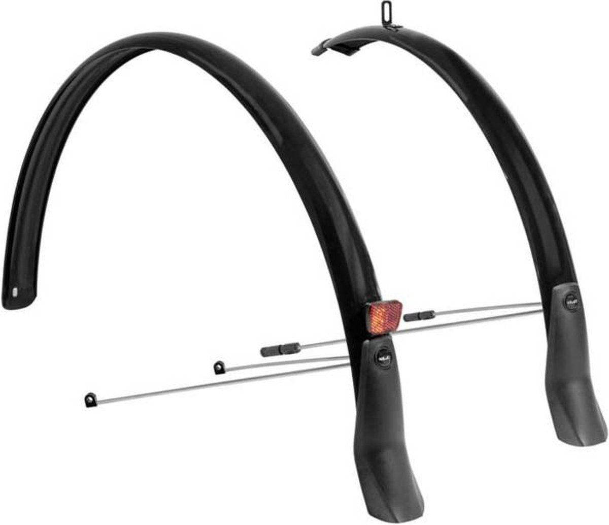 Jeu de garde-boue pour vélo de ville XLC MG-F05 - 28 pouces 46 mm - PVC - adapté aux vélos de ville