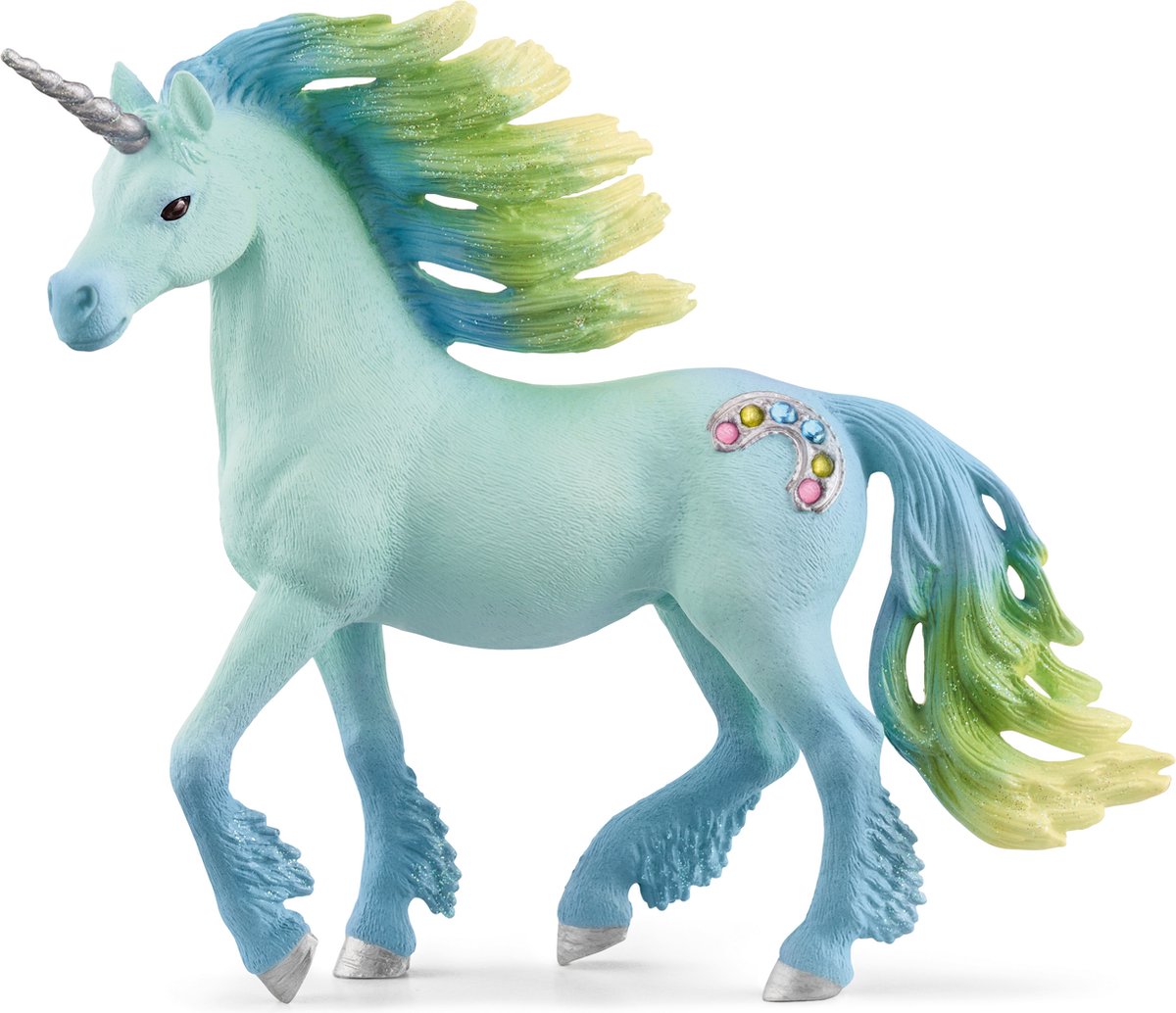 Schleich figurine de jeu bayala - étalon licorne barbe à papa - jouet enfant fantaisie - 5 à 12 ans - 70722