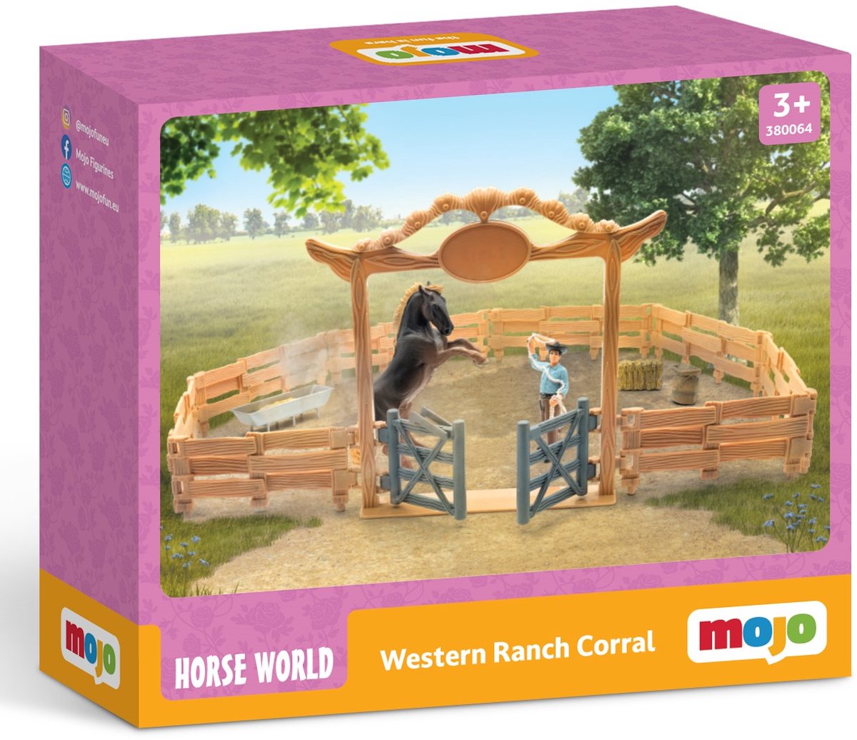 Ranch western des terres agricoles Mojo avec ensemble de jeu cheval et cowboy - 380064