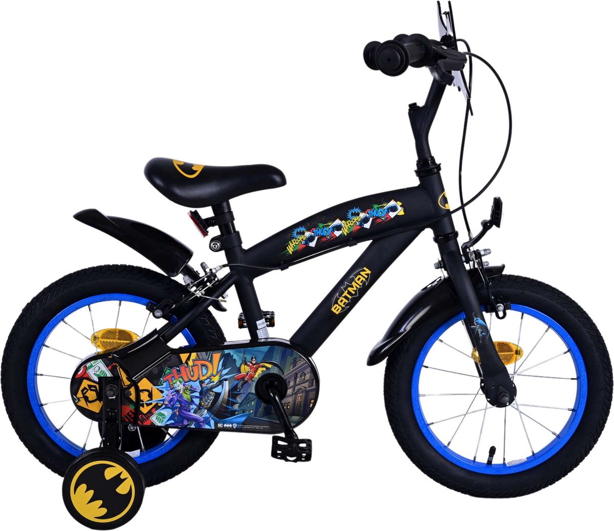 Vélo pour enfants Volare Batman - garçons - 14 pouces - noir - deux freins à main