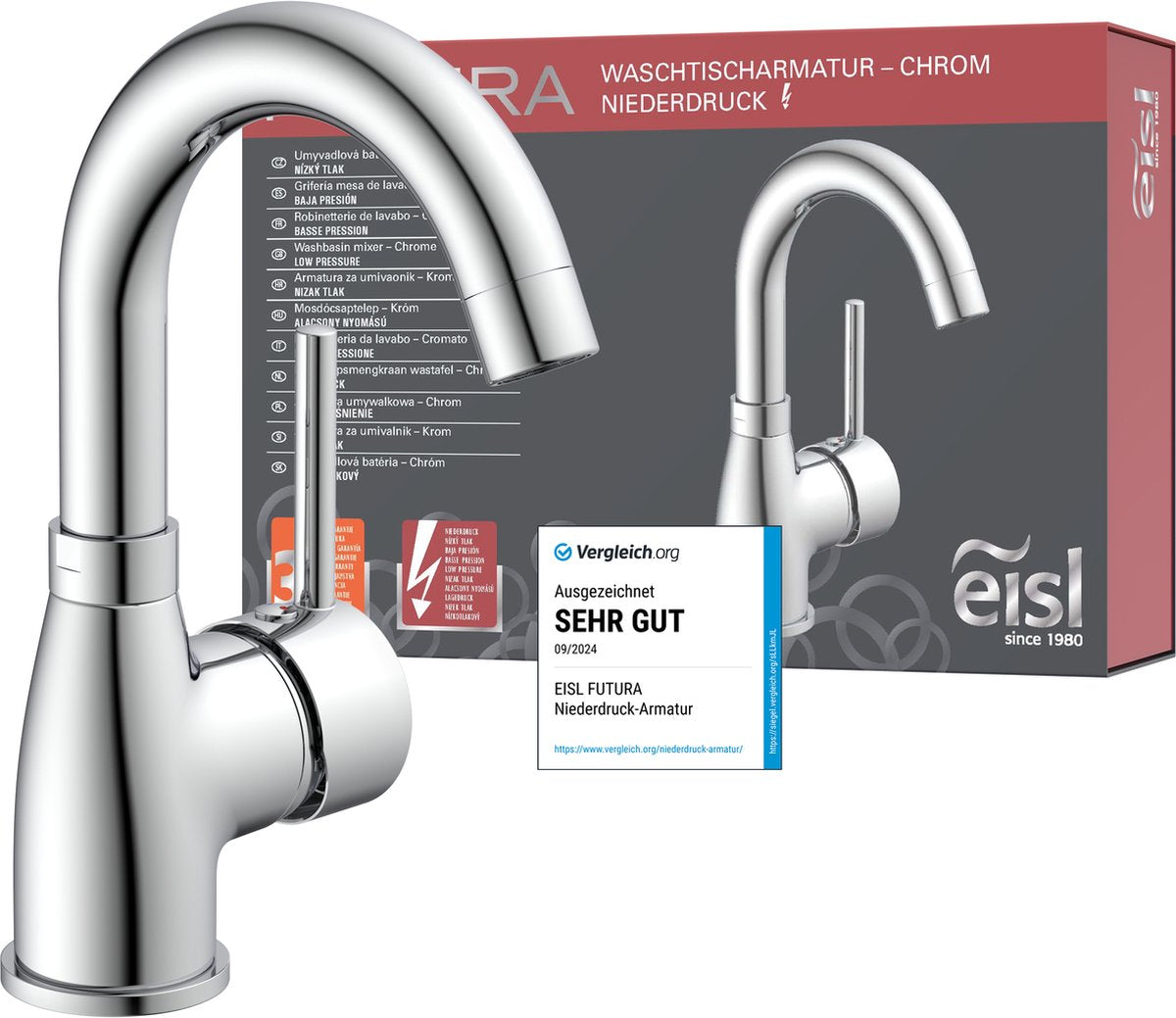 Eisl eisl mitigeur de lavabo futura basse pression couleur chrome