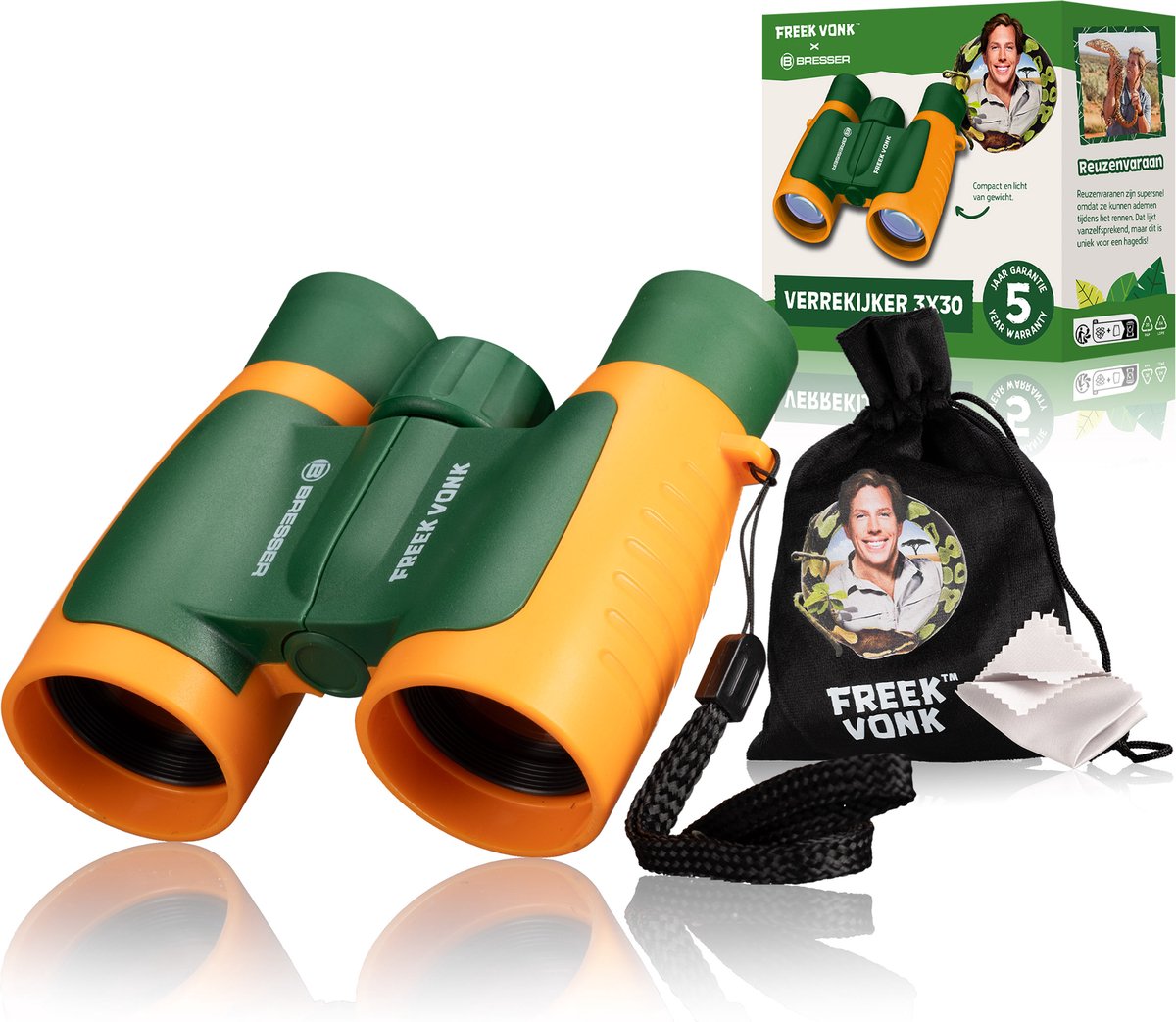 Jumelles Freek Spark x Bresser 3x30 - pour enfants - légères et compactes - avec sac