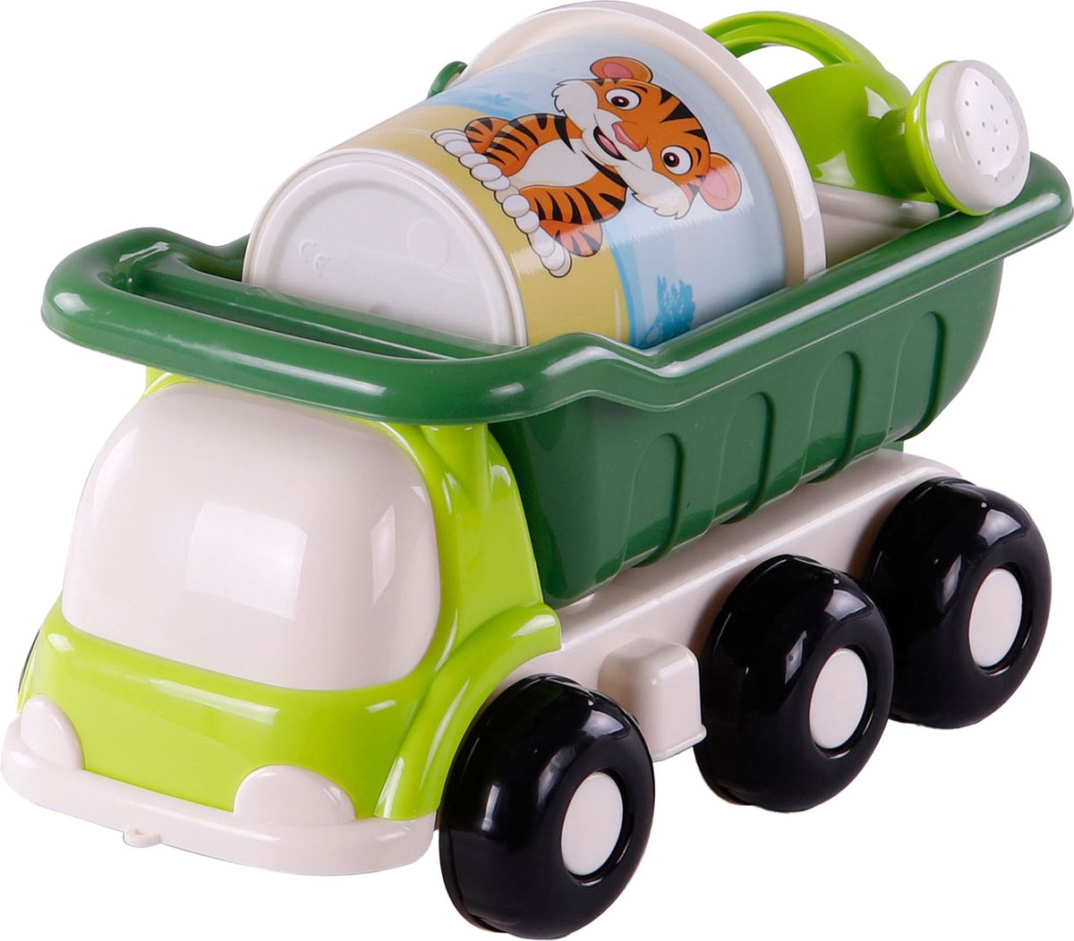 Cavallino Strand Kiepwagen avec seau set vert, 5dlg.