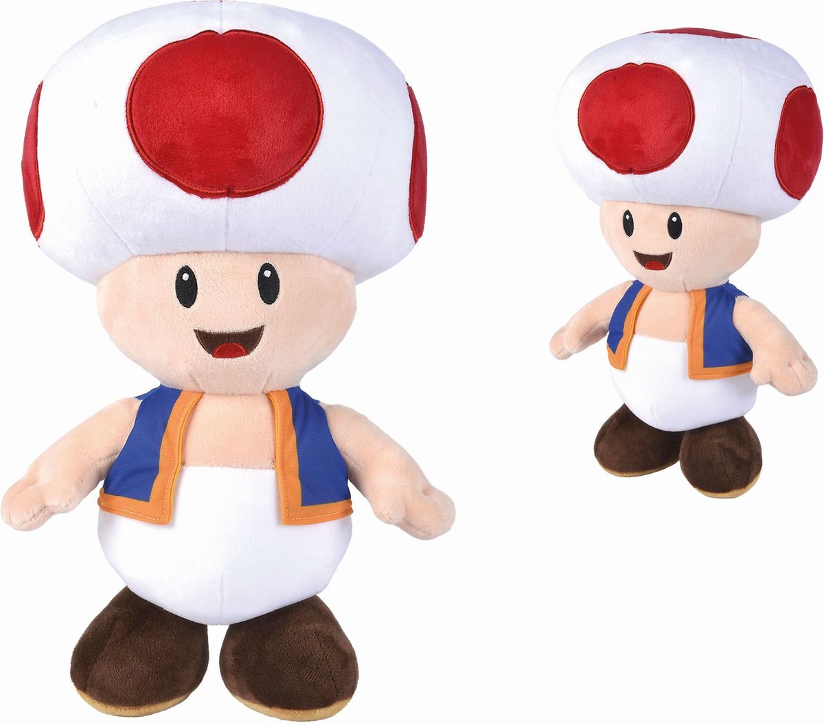 Nicotoy super mario - peluche crapaud, jumbo - 50 cm - peluche