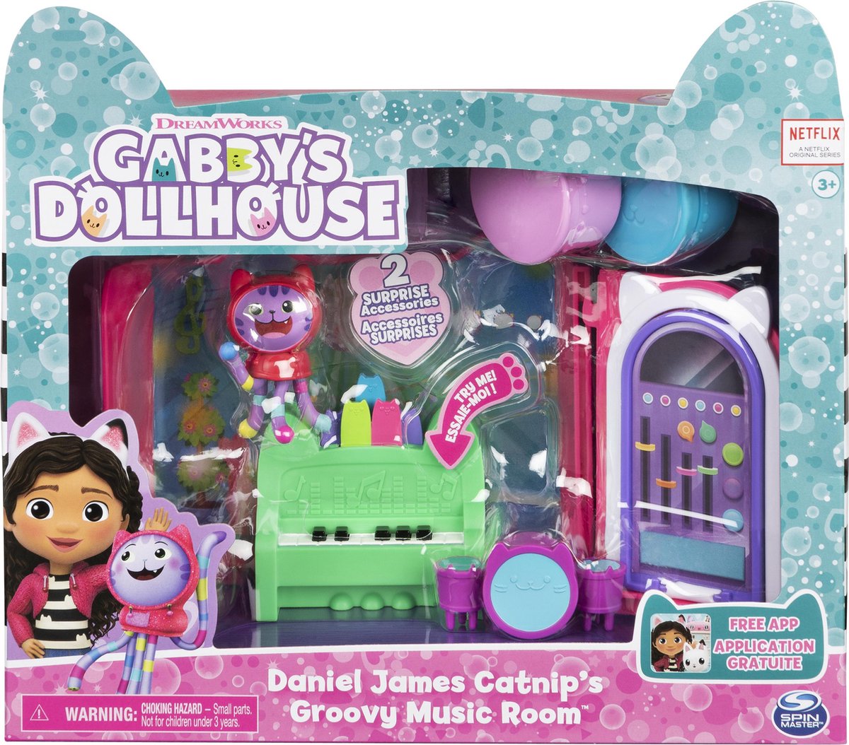 Gabby's Dollhouse - Coffret de jeu pour salle de musique DJ Catnip