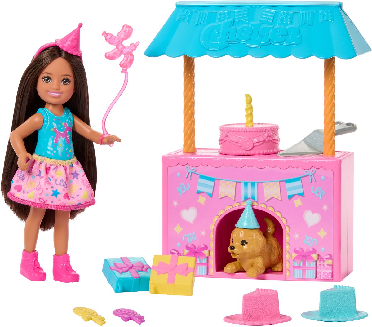 Poupée surprise d'anniversaire Barbie Club Chelsea et accessoires