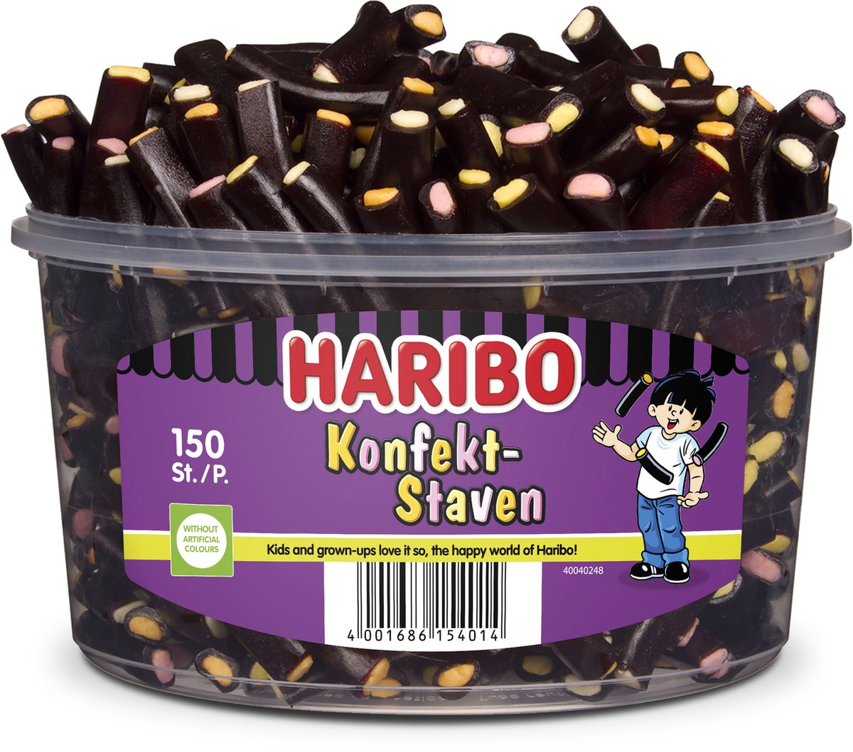 Barres confiktes à la réglisse Haribo (150 pièces)