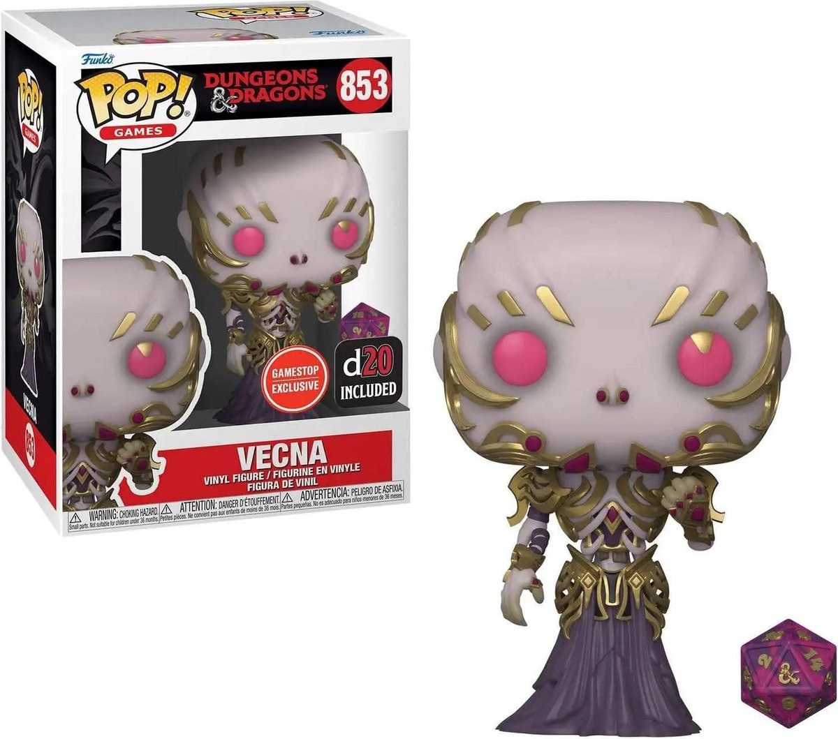 Funko-pop ! jeux : donjons dragons - vecna (métallique) (gs) (exclusif) #853