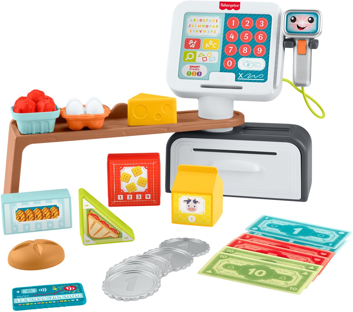 Caisse enregistreuse en cuir Fisher Price Smile
