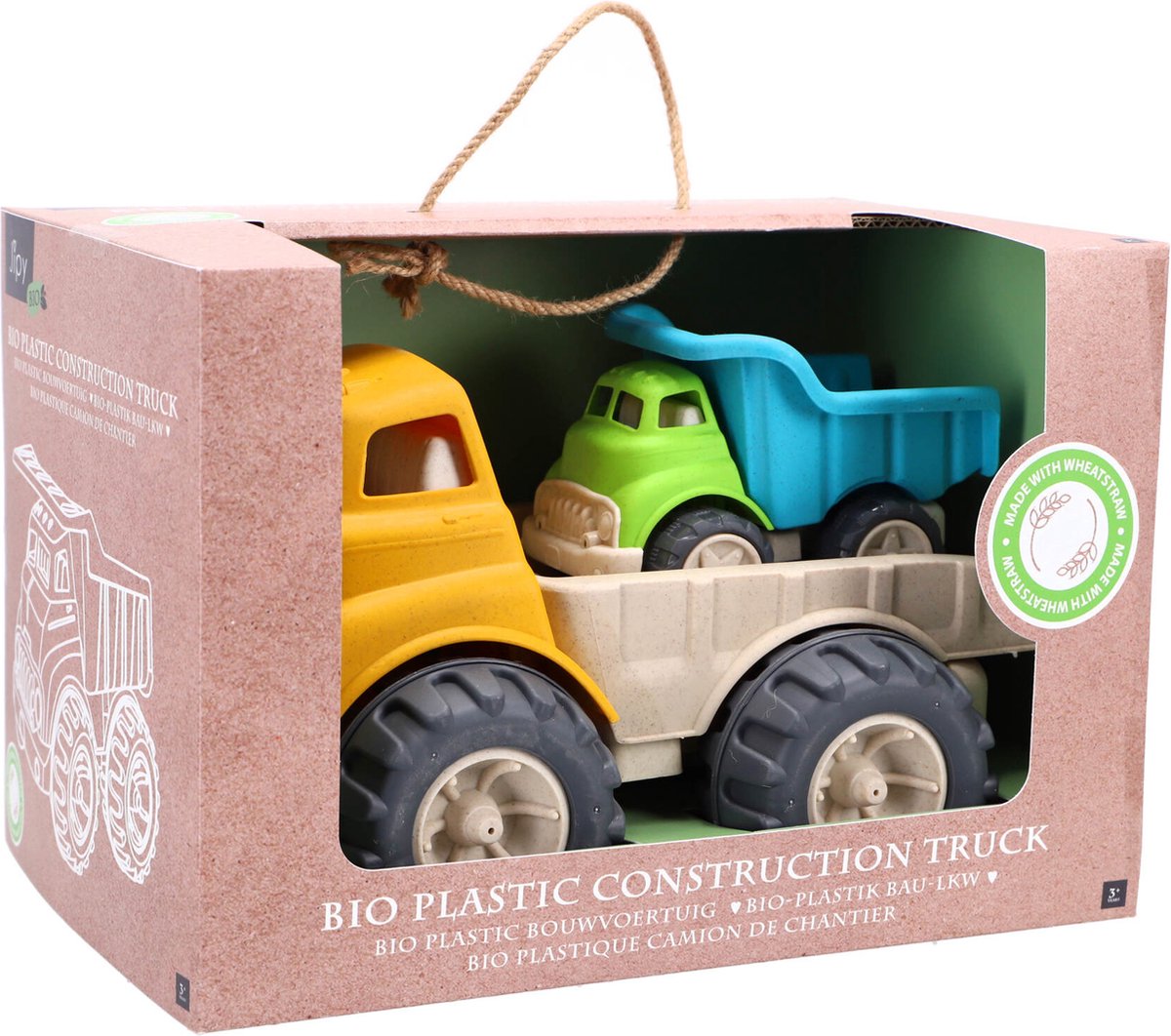 Ensemble de véhicules de construction en bioplastique Jipy