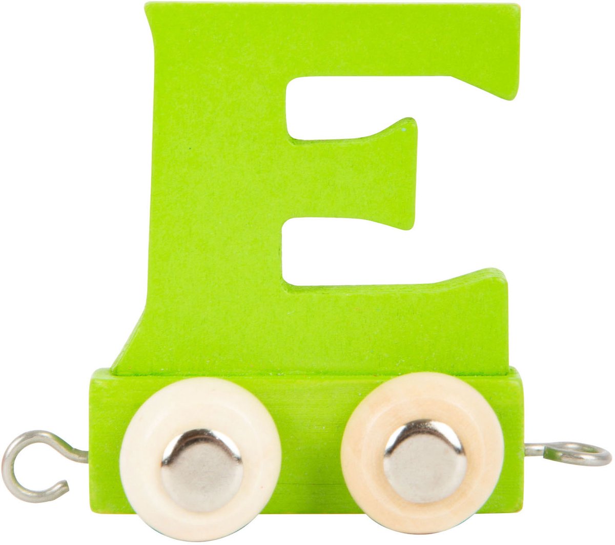 Small foot - train de lettres en bois vert - e - 12 pièces