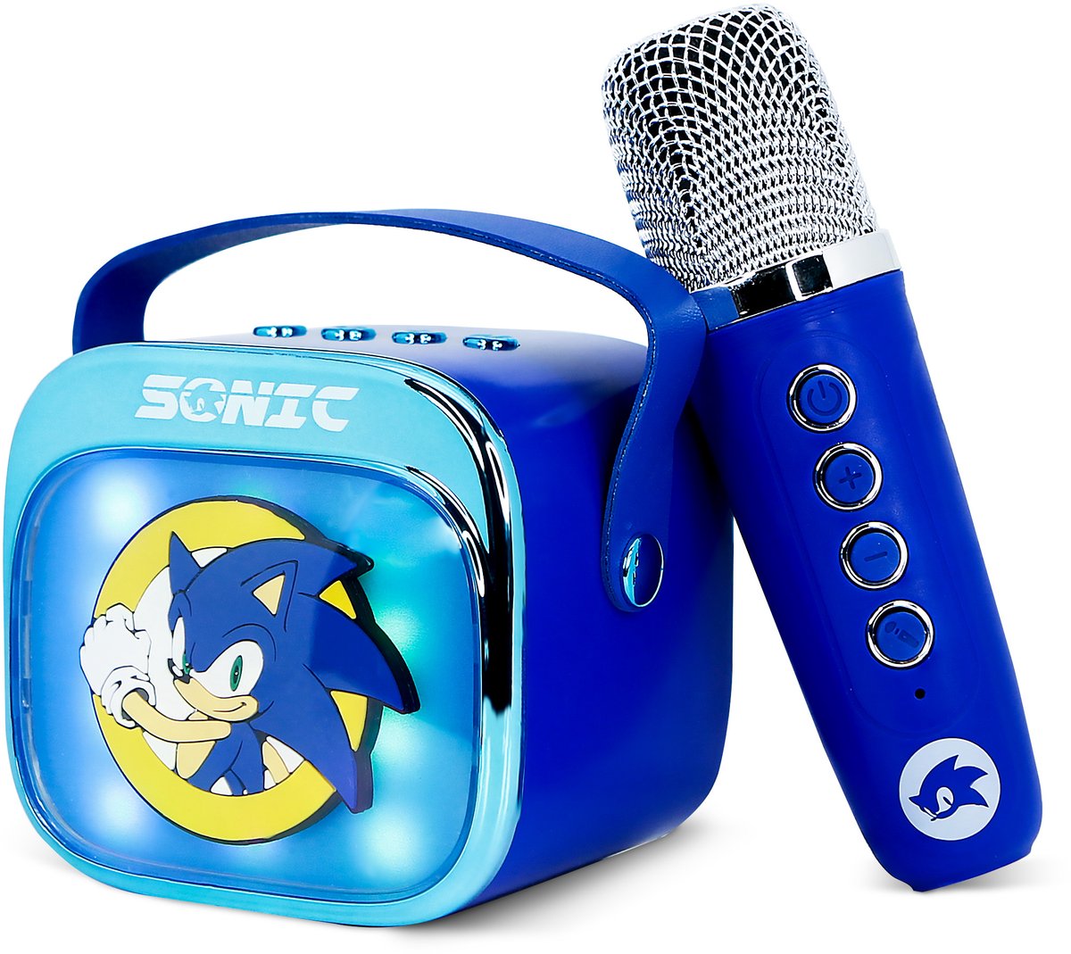 Otl technologies sonic the hedgehog - set de karaoké pour enfants - microphone et haut-parleur sans fil - avec effets de lumière - distorsion de la voix