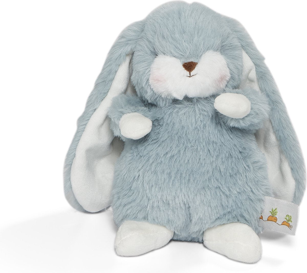 Bunnies by the bay grignoter lapin - peluche - détails brodés - 20 cm - bleu orage