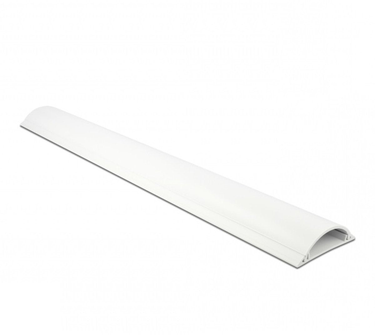 Delock Passe-câbles en plastique demi-rond avec bande adhésive autocollante - 100 x 7 cm blanc