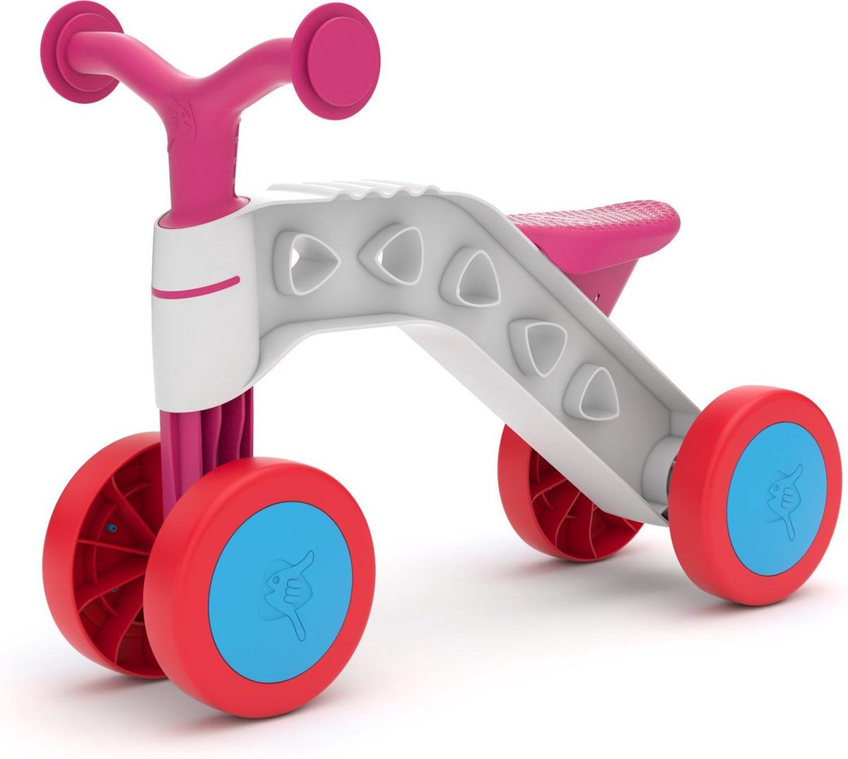Draisienne Chillafish 1 an pour filles avec blocs de jeu - trotteur pour les tout-petits jusqu'à 3 ans avec panier - rose - léger - pneus antidérapants silencieux pour l'intérieur et l'extérieur - quatre roues stable - modèle itsibitsi