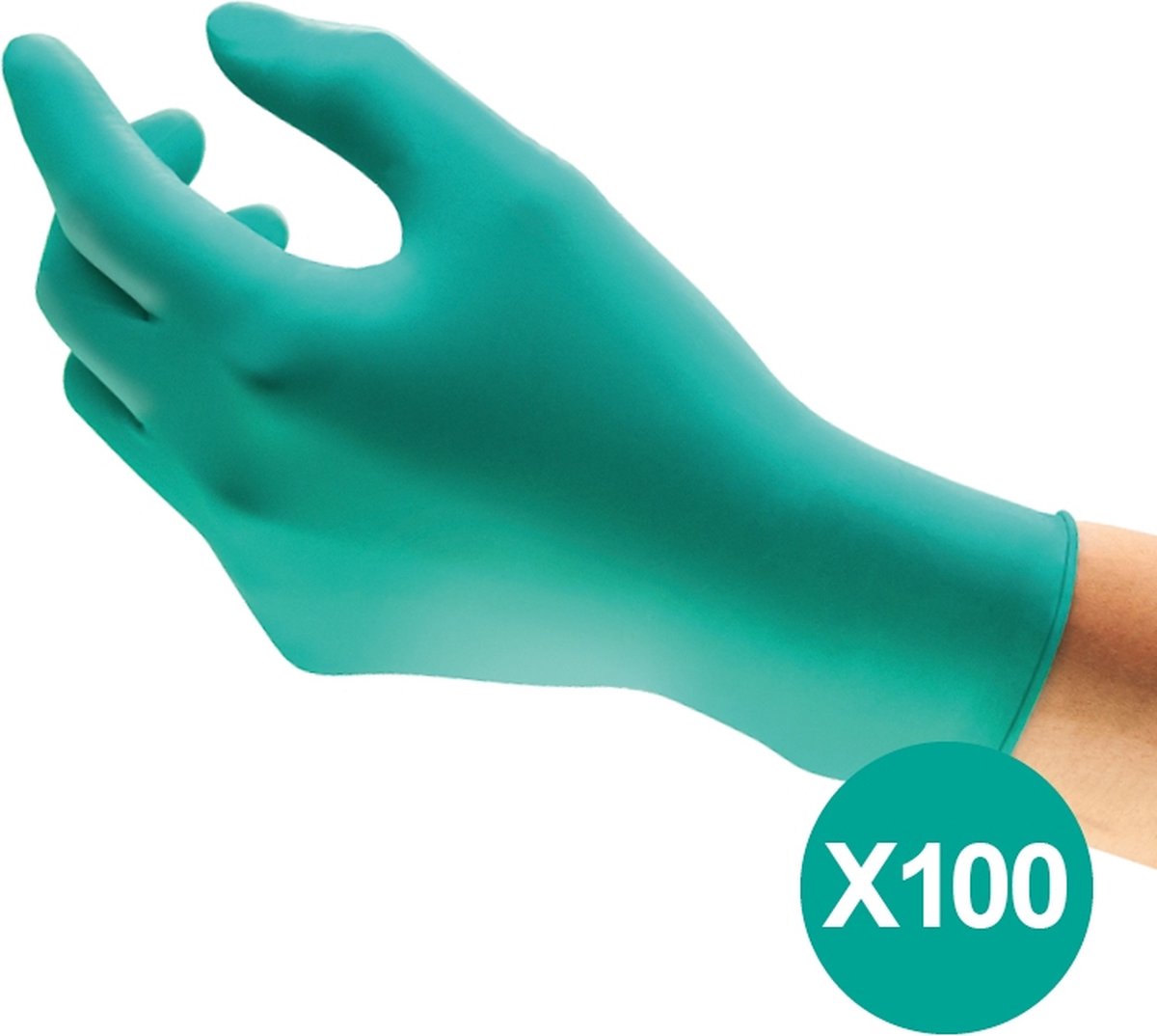 Ansell touchntuff® 92-600 - nitril wegwerp handschoenen, latexvrij, poedervrij, l, groen, 100 stuks
