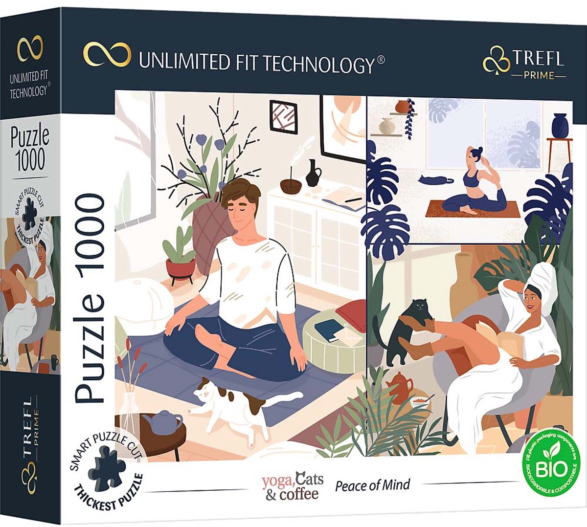 Puzzle Trefl tranquillité d'esprit 1000 pièces en carton FSC durable.