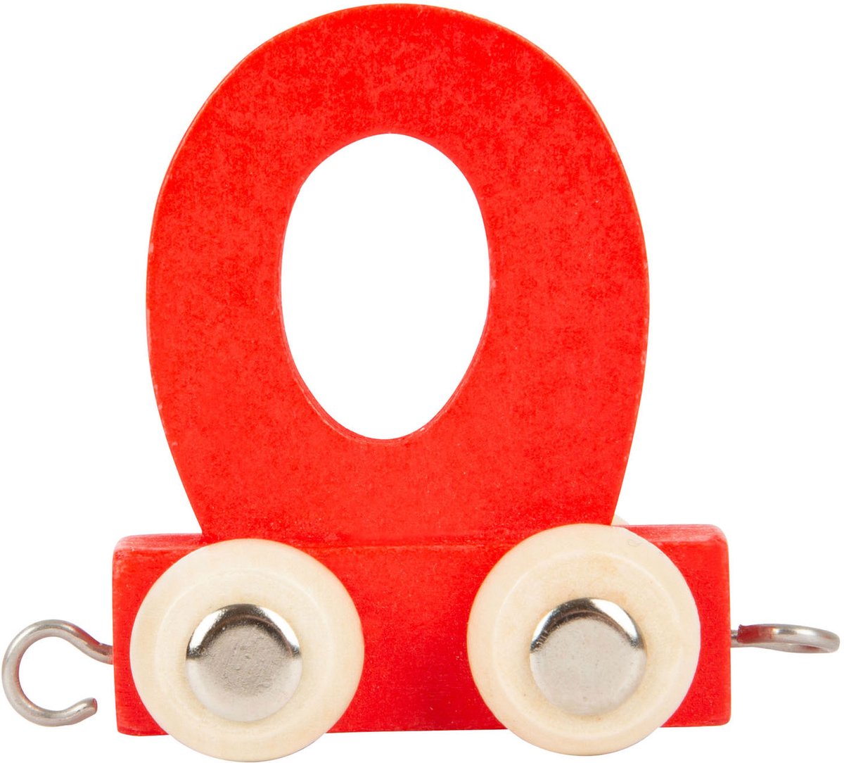 Small foot - train de lettres en bois rouge - o - 12 pièces