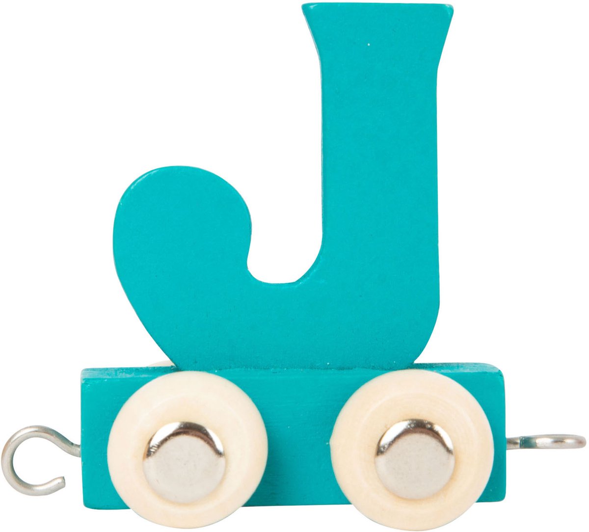 Small foot - train de lettres en bois bleu - j - 12 pièces
