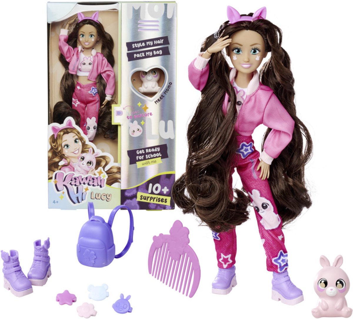 Simba - poupée mannequin kawaii hi lucy - beaucoup d'accessoires et d'animaux