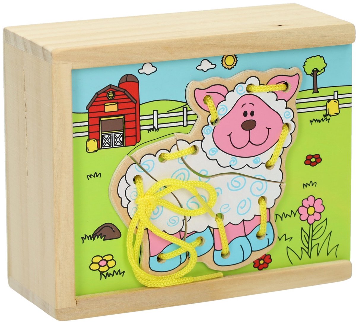 Ferme de puzzles en bois, lot de 4