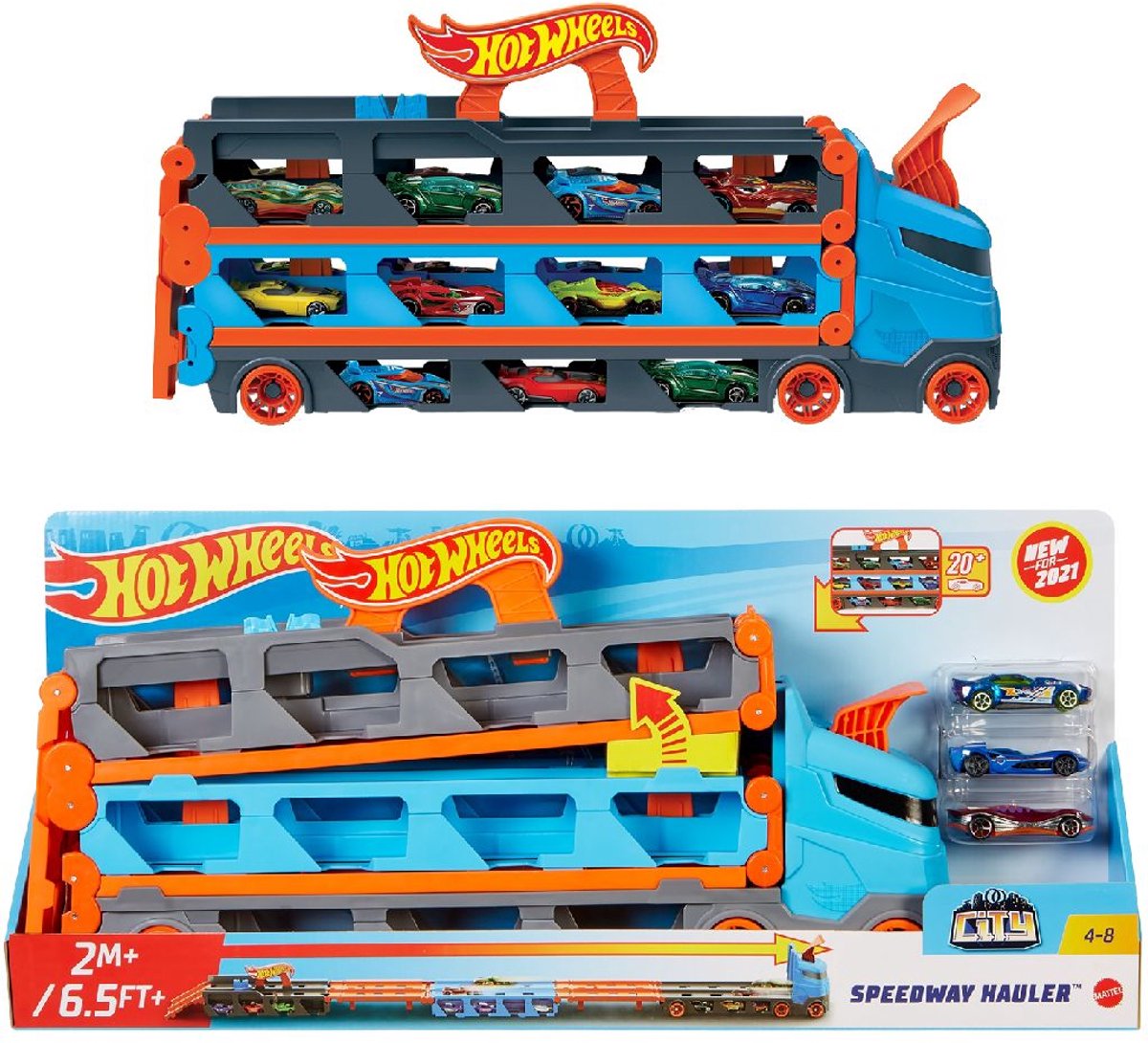 Ensemble de jeu semi-remorque Hot Wheels Speedway - véhicule jouet