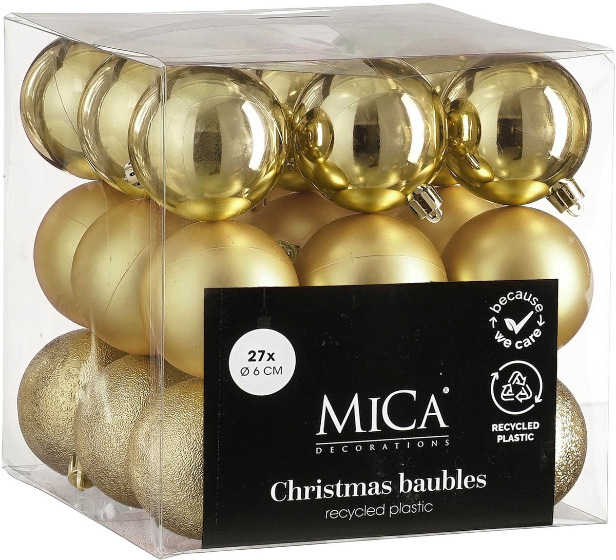 Boule Edelman incassable or 27 pièces - d6cm | 2 pièces