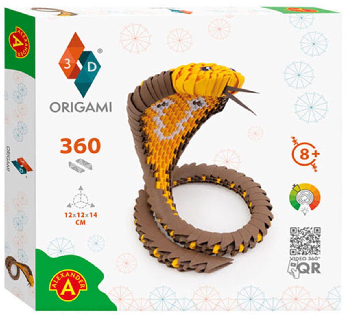 Alexander jouets origami 3d cobra, 360 pièces