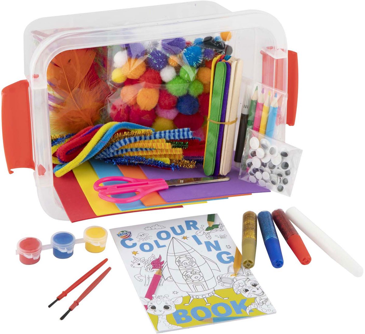 Boîte de bricolage créative en groupe avec divers matériaux de bricolage, 240 pcs.