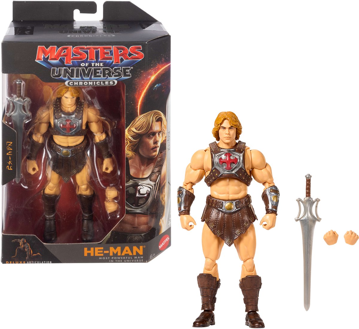 Figurine d'action des chroniques du film Les Maîtres de l'univers 2026 - Figurine d'action He-Man - 30 points mobiles - Échelle 1:12