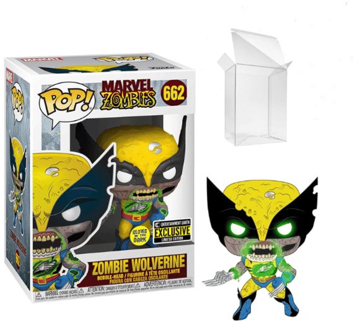 Funko merveille pop ! wolverine (marvel zombies) figurine en vinyle 9 cm - exclusive