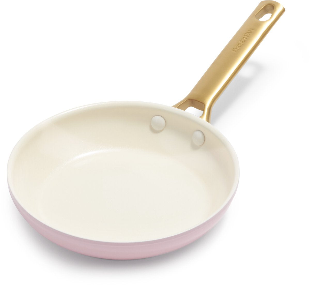 Poêle à induction en céramique Greenpan Padova rose 20 cm - sans PFA - poêle à induction - passe au four jusqu'à 200°c - passe au lave-vaisselle - poignées en acier inoxydable - rose