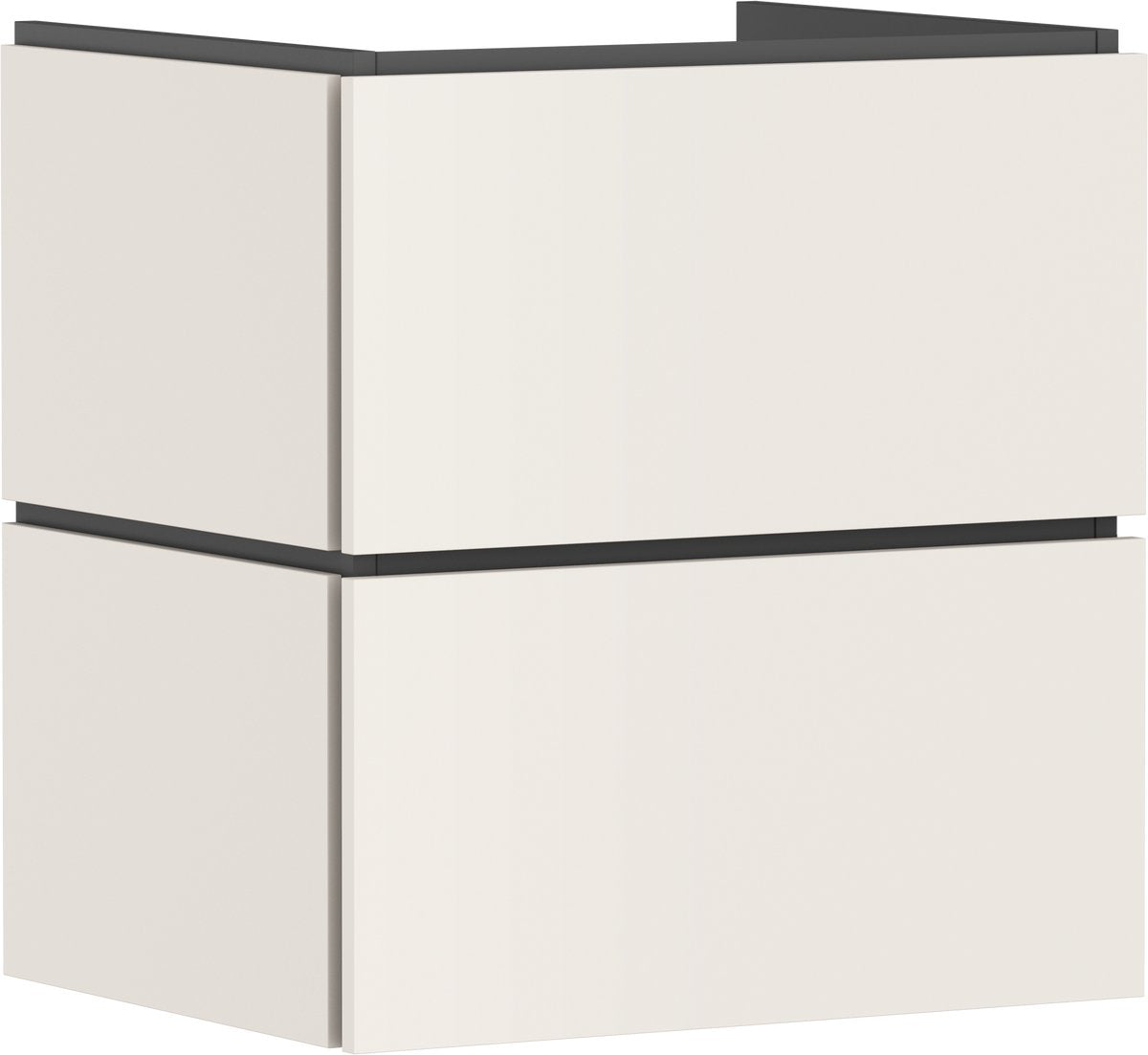 Hansgrohe xilesa e - meuble de salle de bain - format 580 470 mm - 2 tiroirs - tiroirs à ouverture par pression - pour lavabo - sable beige mat