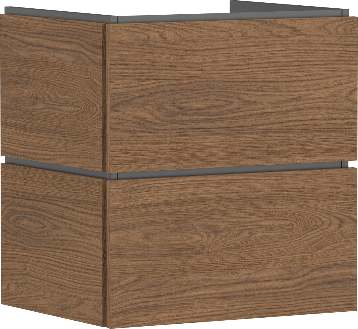 Hansgrohe xilesa e - meuble de salle de bain - format 580 470 mm - 2 tiroirs - tiroirs à ouverture par pression - pour lavabo - chêne cachemire