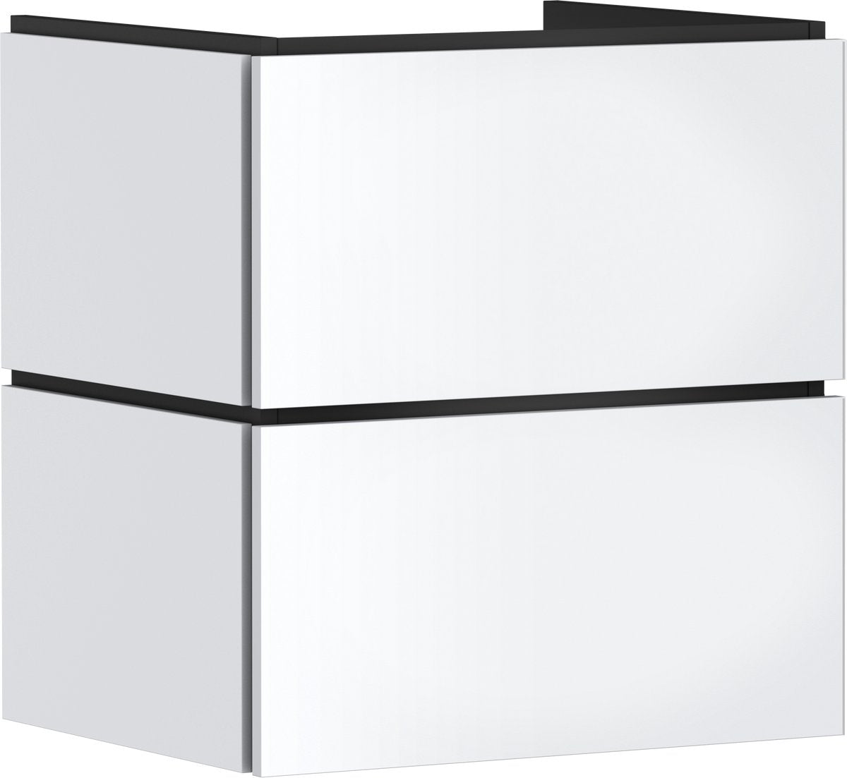 Hansgrohe xilesa e - meuble de salle de bain - format 580 470 mm - 2 tiroirs - tiroirs à ouverture par pression - pour lavabo - blanc mat