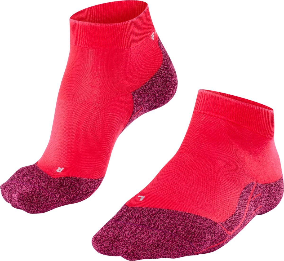 Falke ru4 light chaussettes de course courtes en lyocell anti-ampoules en matériau fonctionnel femme rouge - taille 37-38