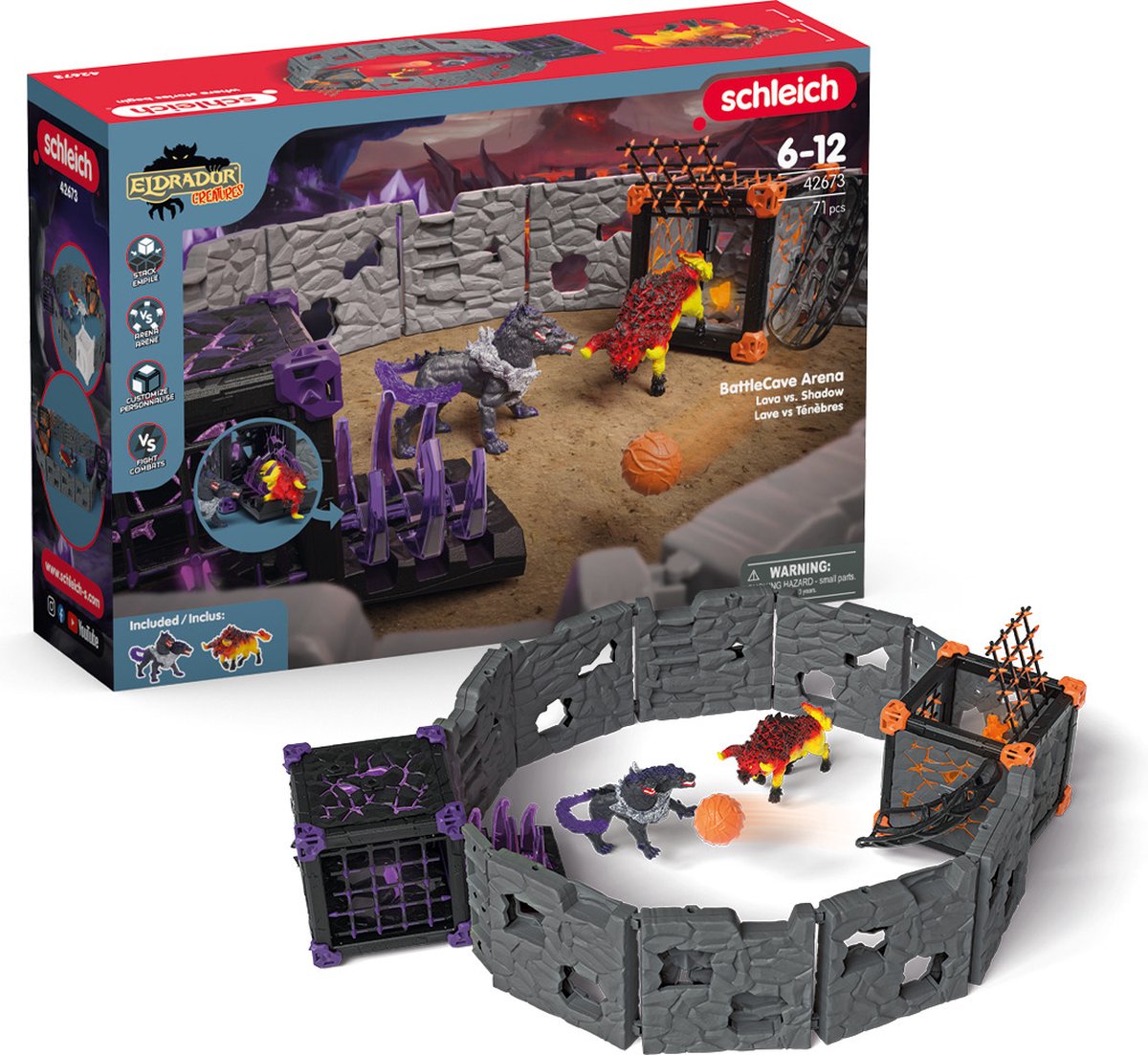 Schleich Eldrador Battlecave Arena : Lave contre Ombre 42673