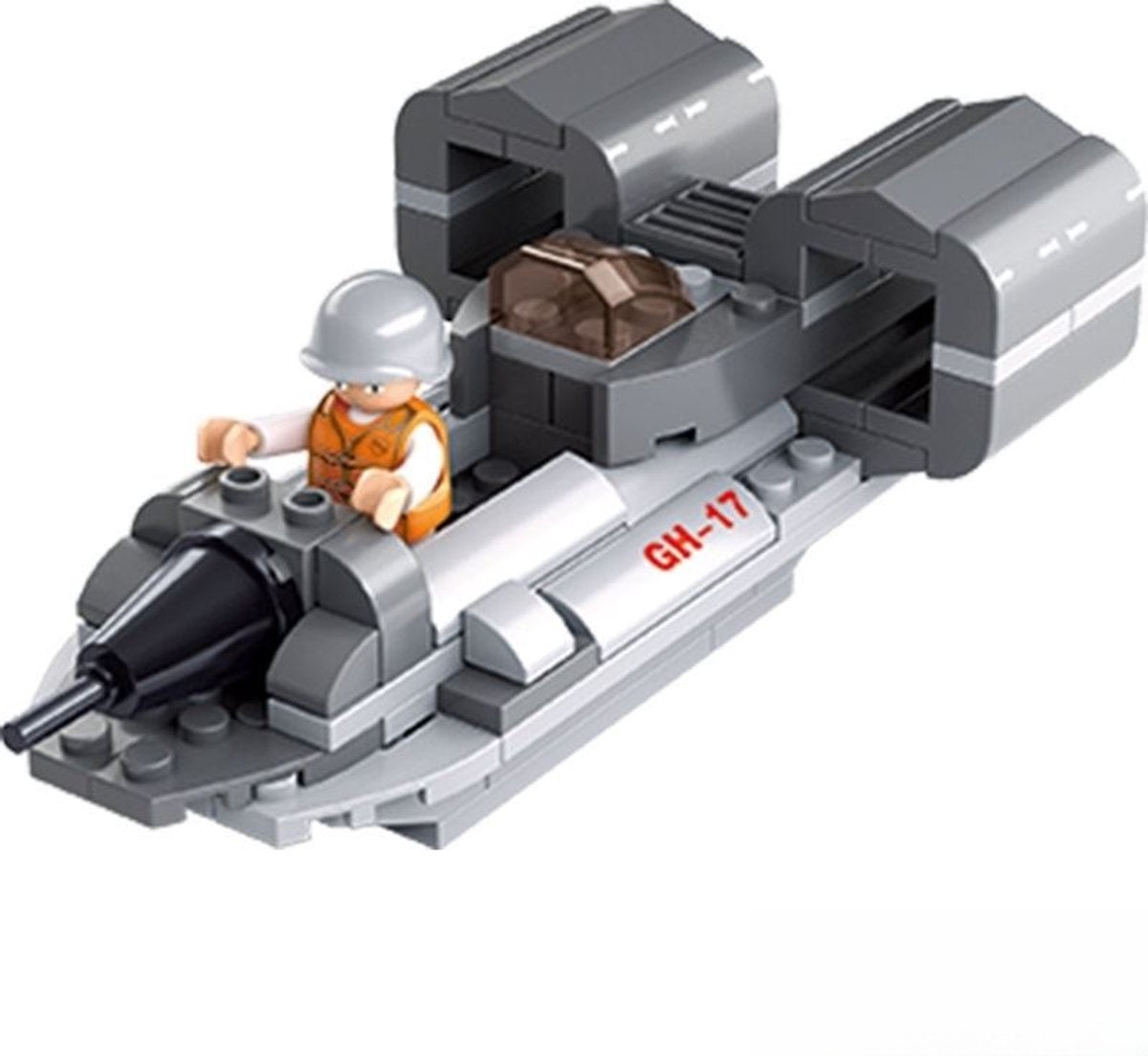 Sluban Army Jet Boat 3 en 1 - Jouets de construction pour enfants à partir de 6 ans - Modèle de jouet de construction - Boîte de construction avec 101 blocs de construction et 1 figurine - m38-b0537f